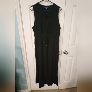 Apt. 9 Black Sleeveless Maxi Dress with Drawstring Waist